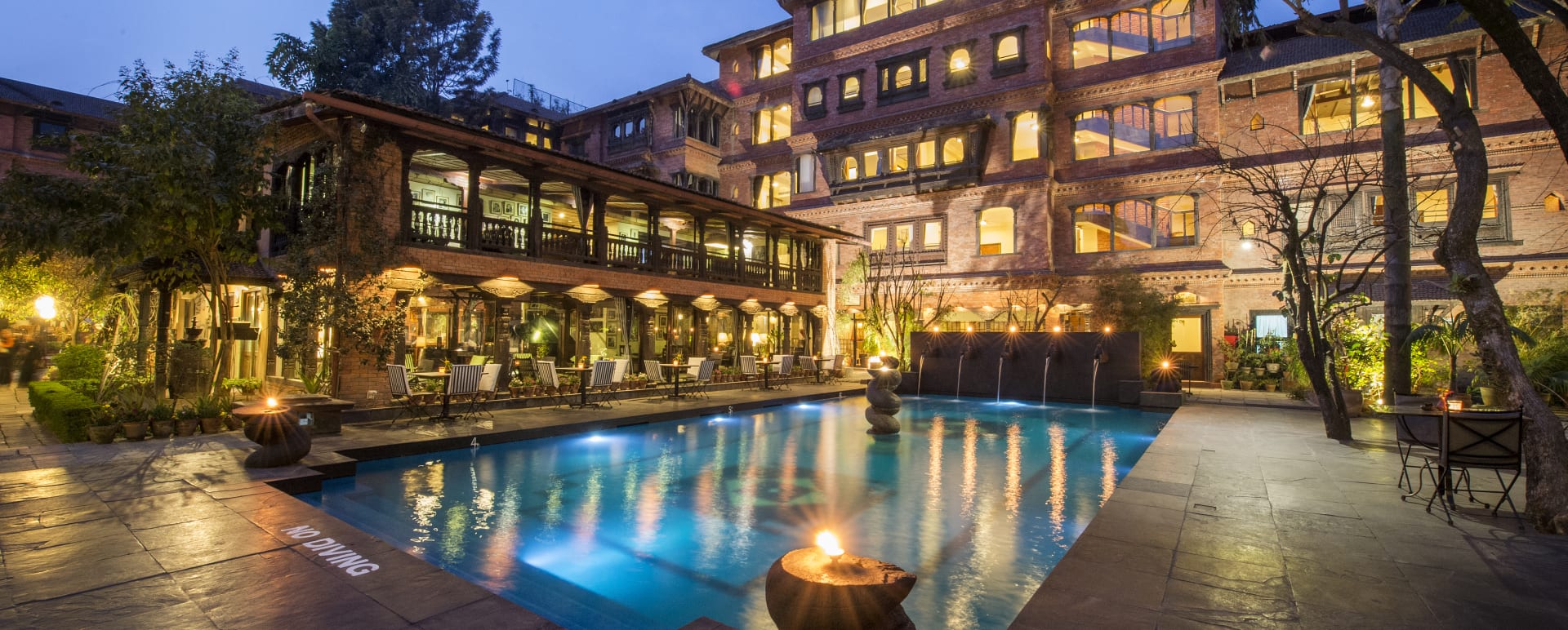 pool at night 
