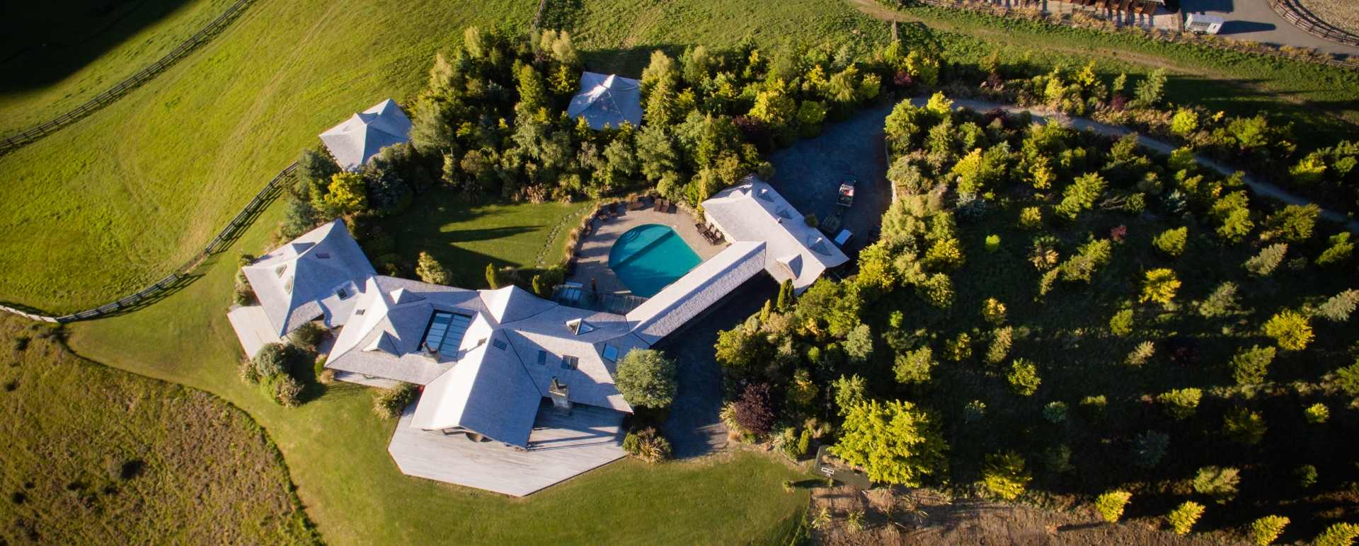 Aerial View - Mahu Whenua Ridgeline Homestead & Eco Sanctuary