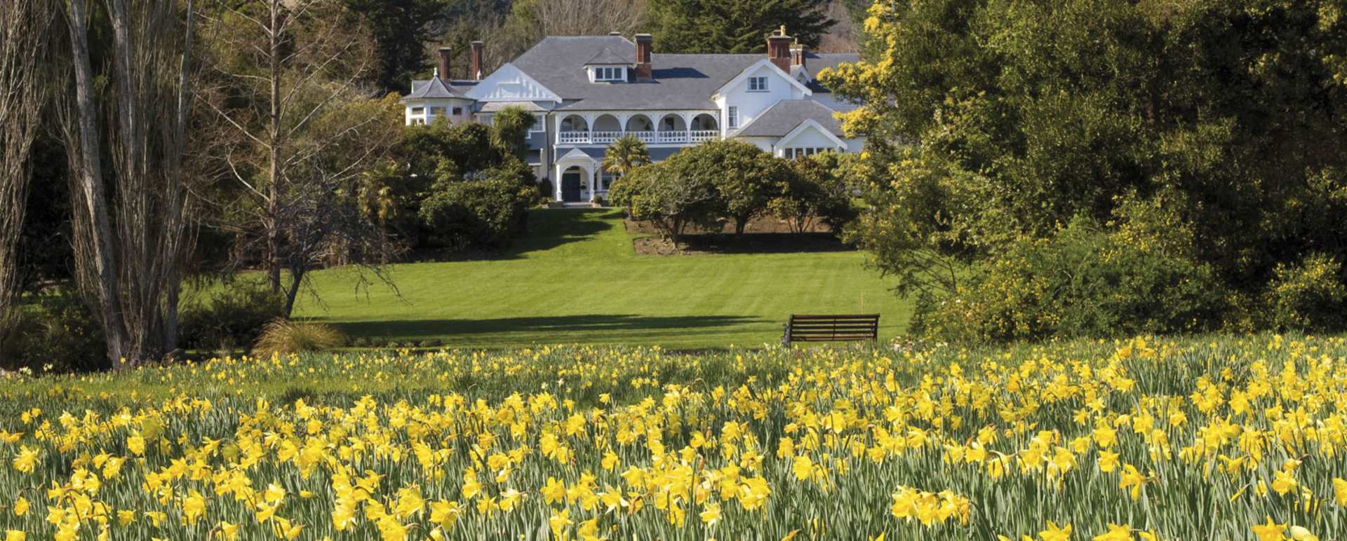 Exterior View in Spring - Otahuna Lodge