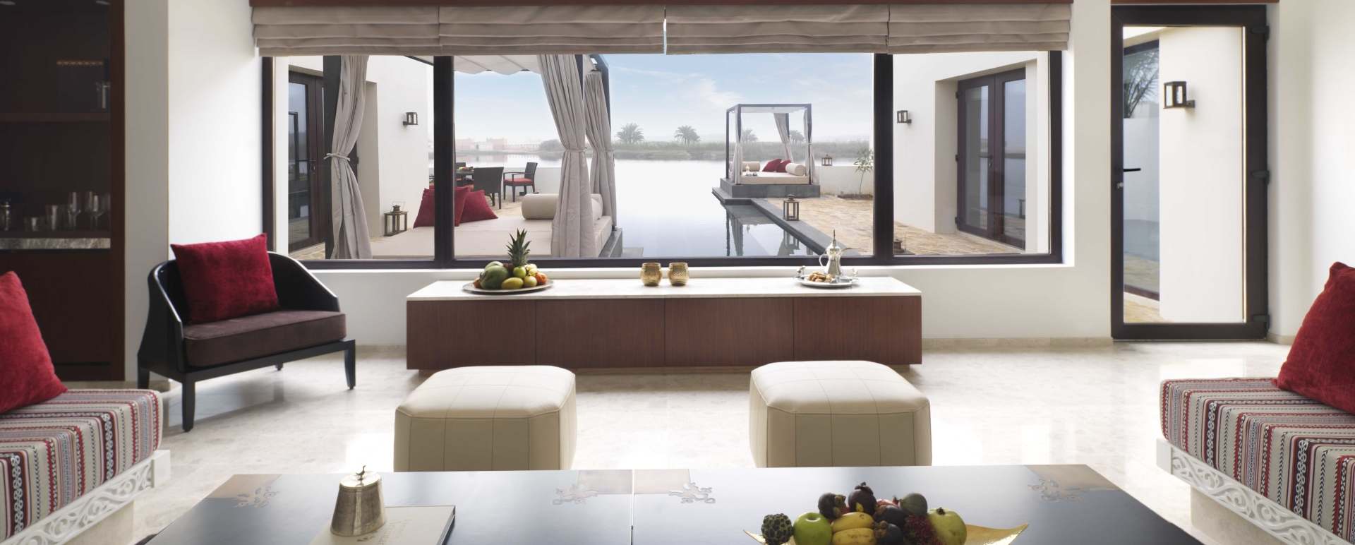 2 Bed Garden View  Pool Villa Lounge - Anantara Al Baleed Resort Salalah