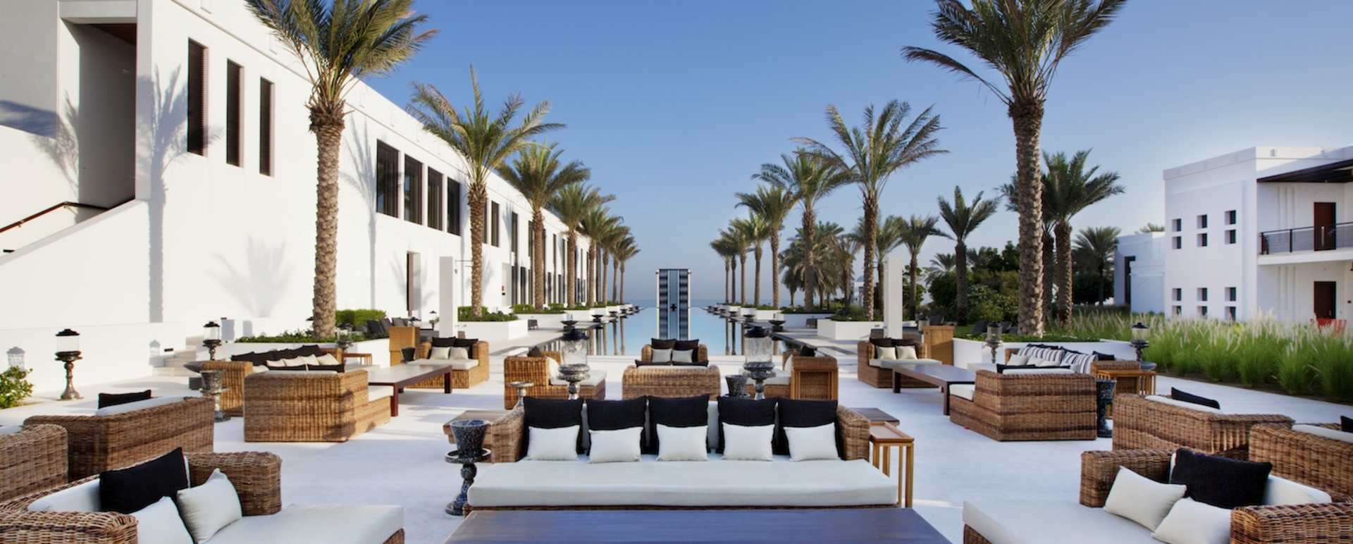 Long Pool and cabanas - The Chedi Muscat