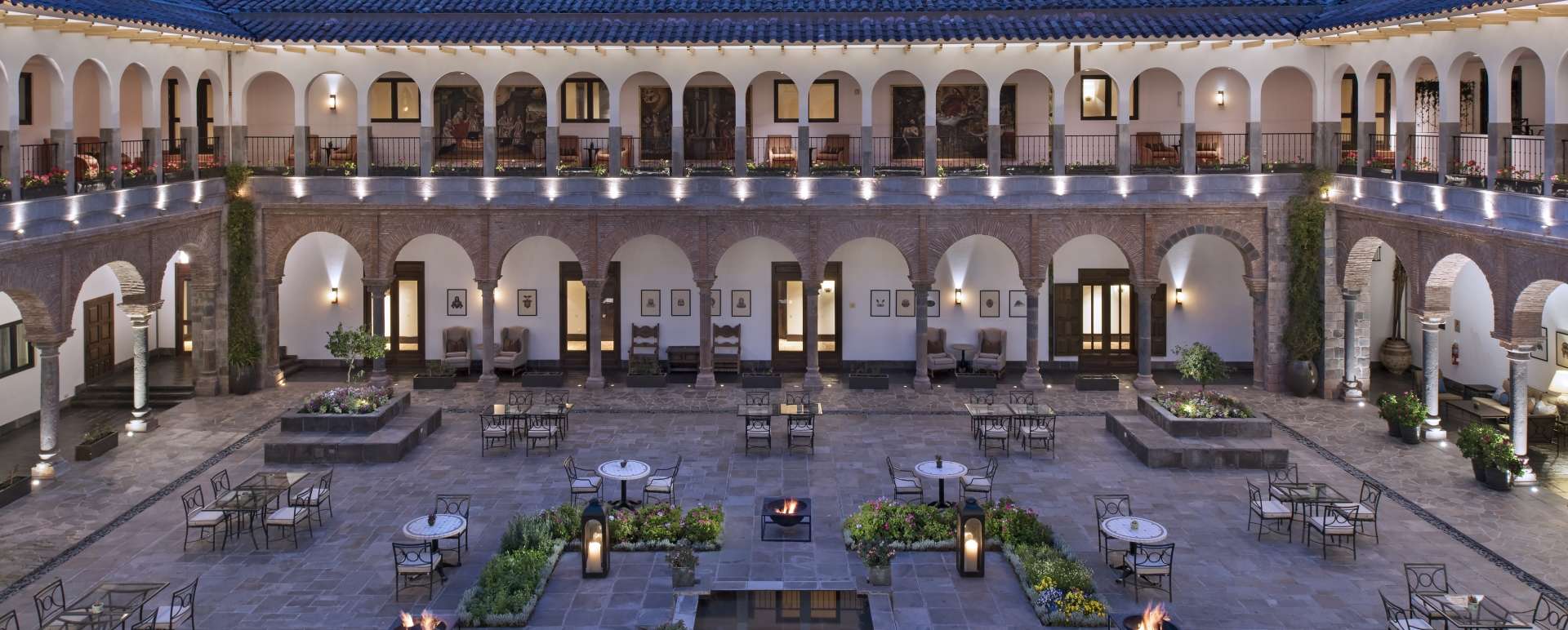 Patio at twilight 