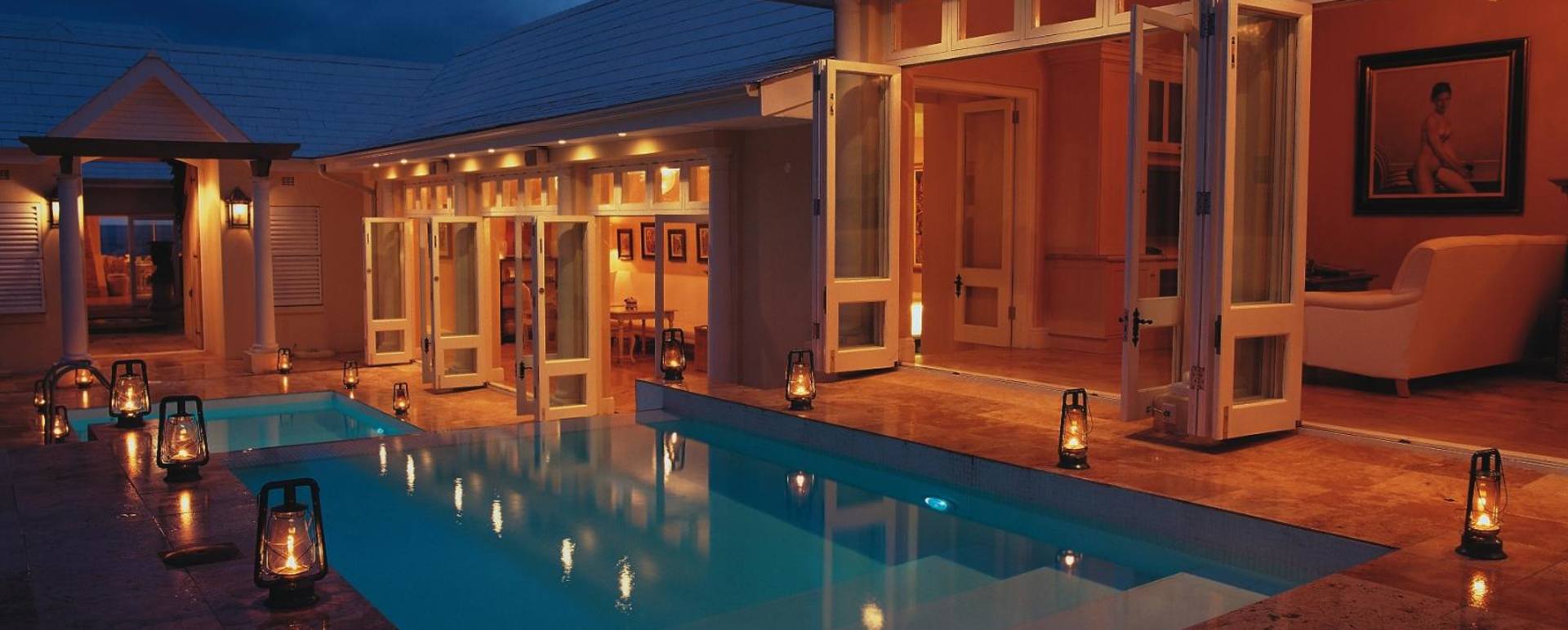 Pool at night - Birkenhead House