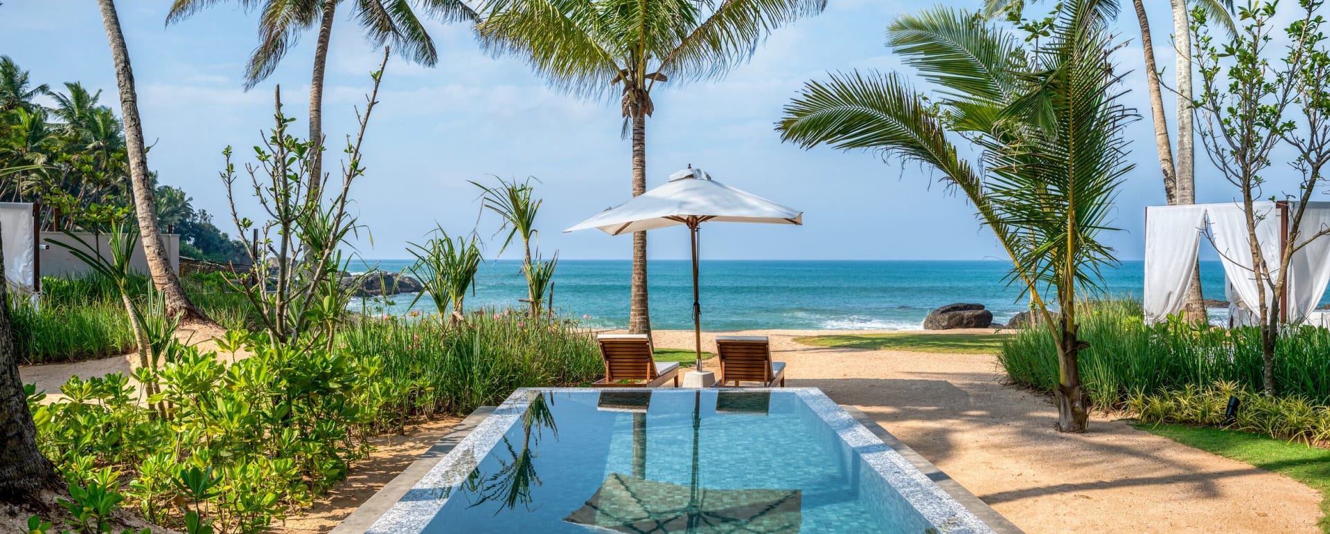 Private Pool views of the beach 