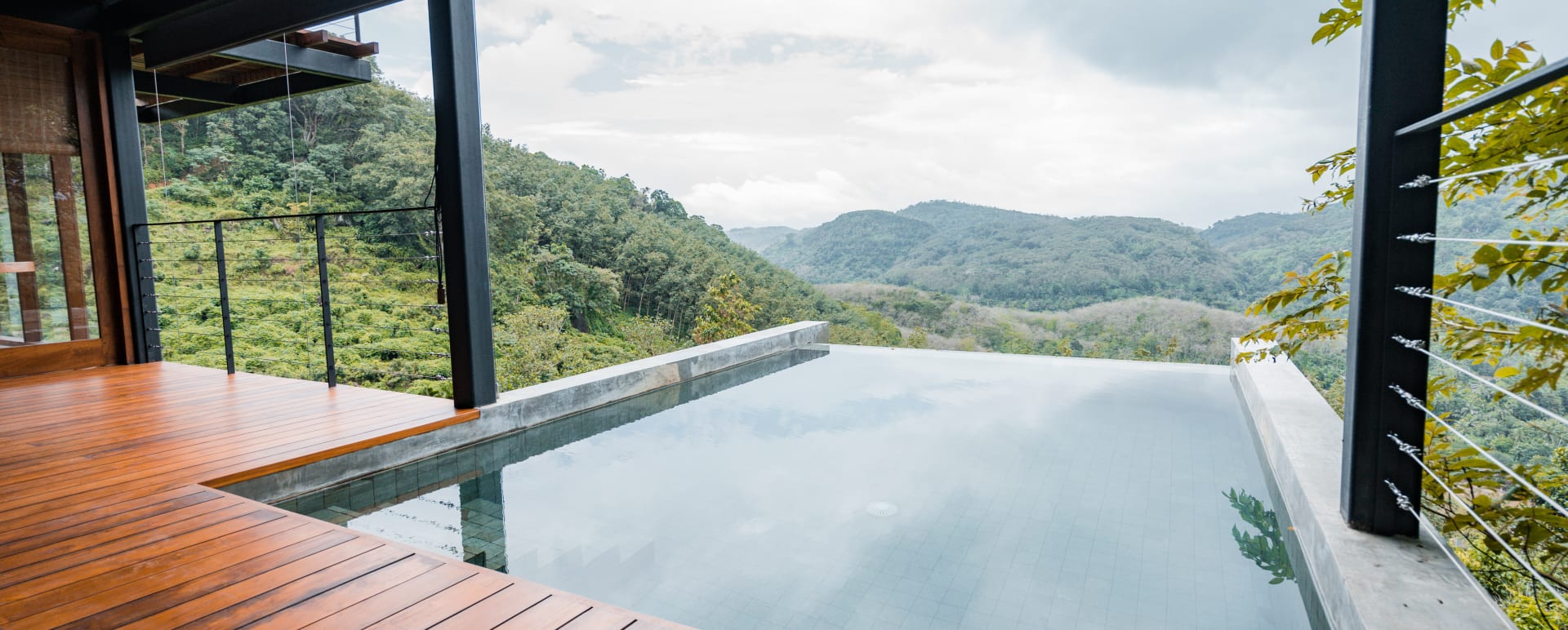 View from pool at Glenross Living in Sri Lanka    