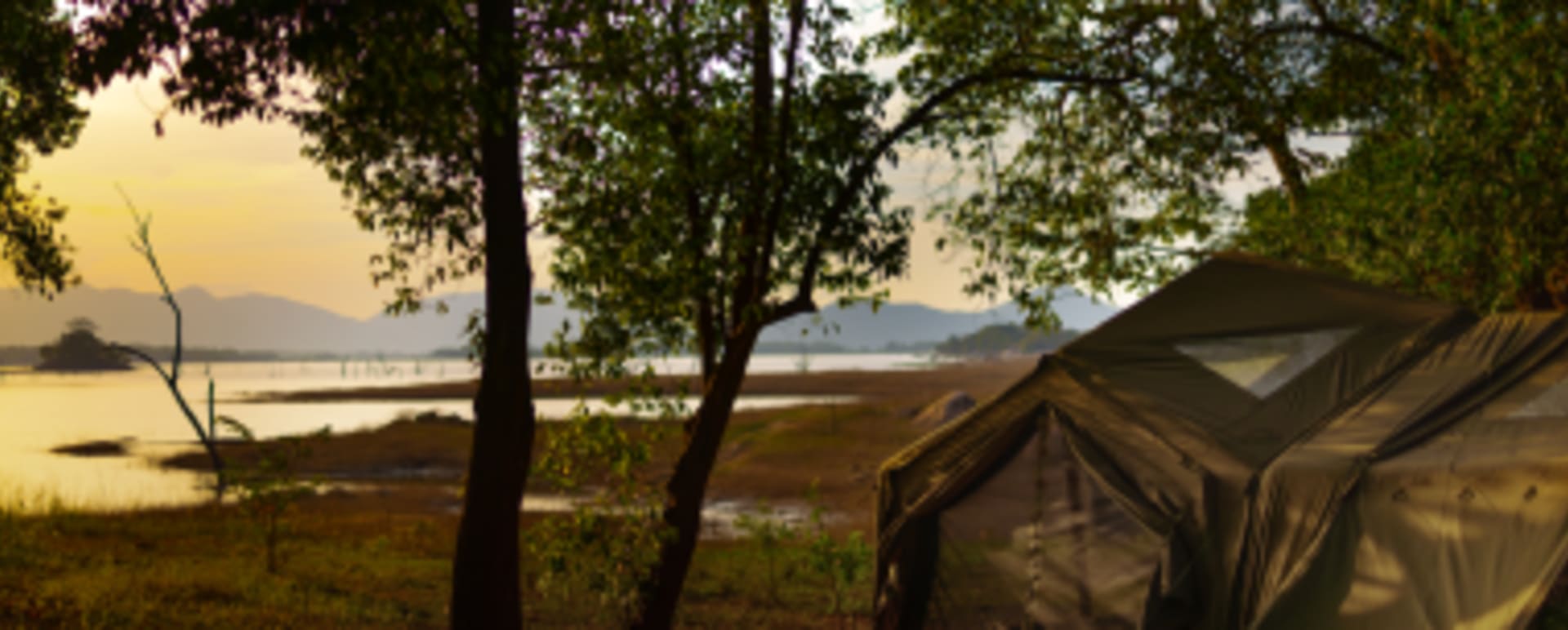 Camp at sunset - Kumana Under Canvas  