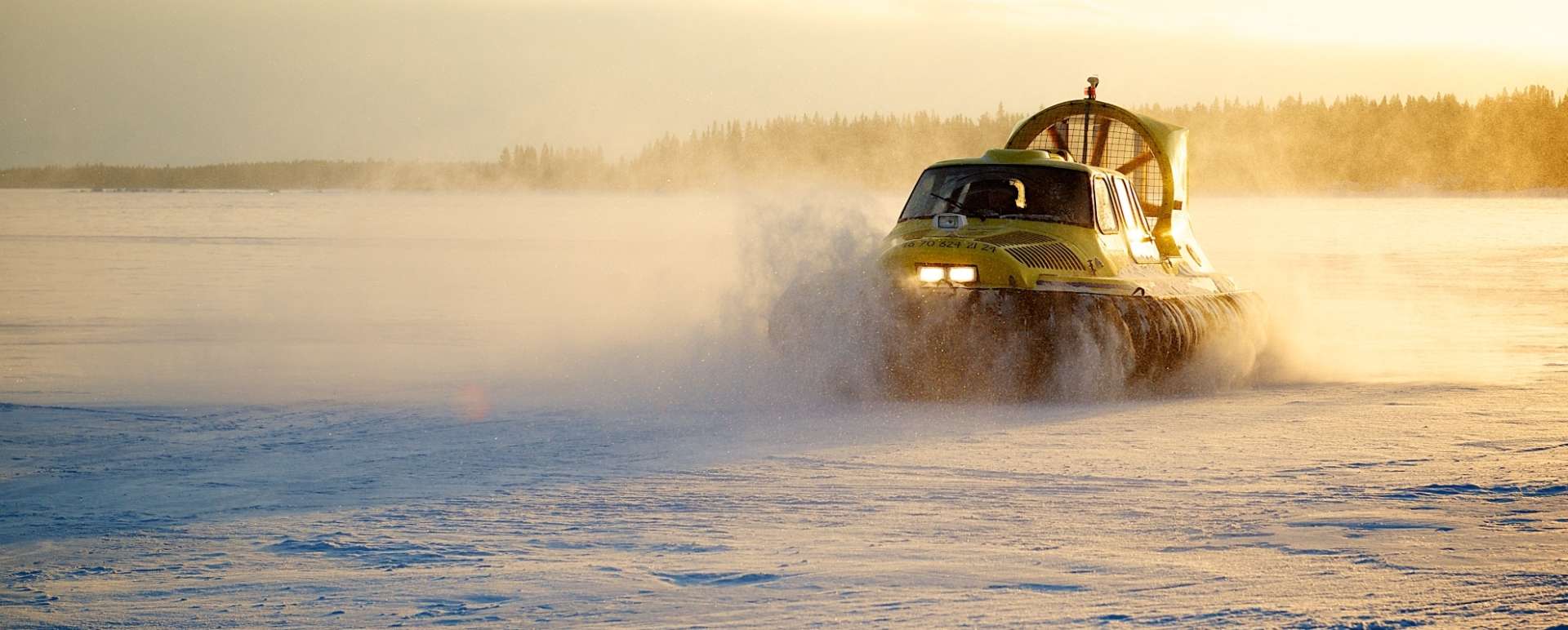 Hovercraft adventure in Swedish Lapland