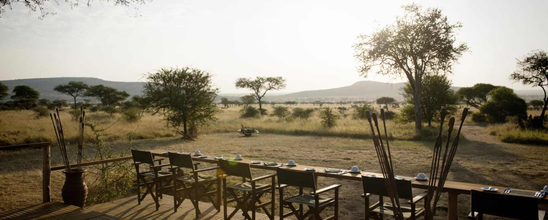 Morning coffee on the deck - Dunia Camp