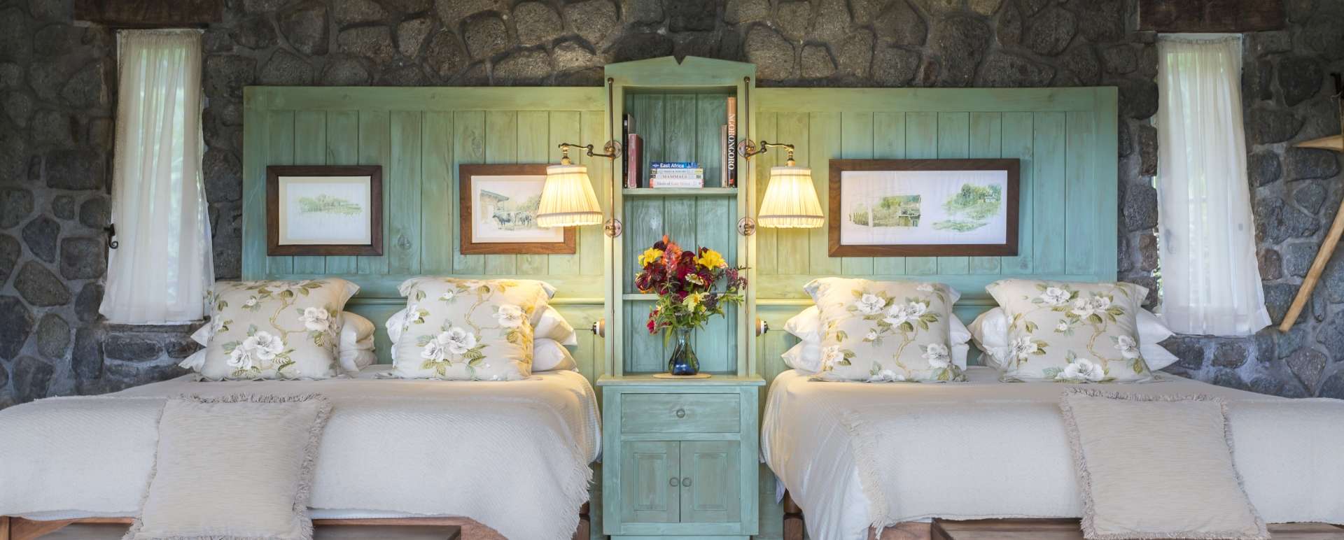 Cottage bedroom at Gibbs Farm 