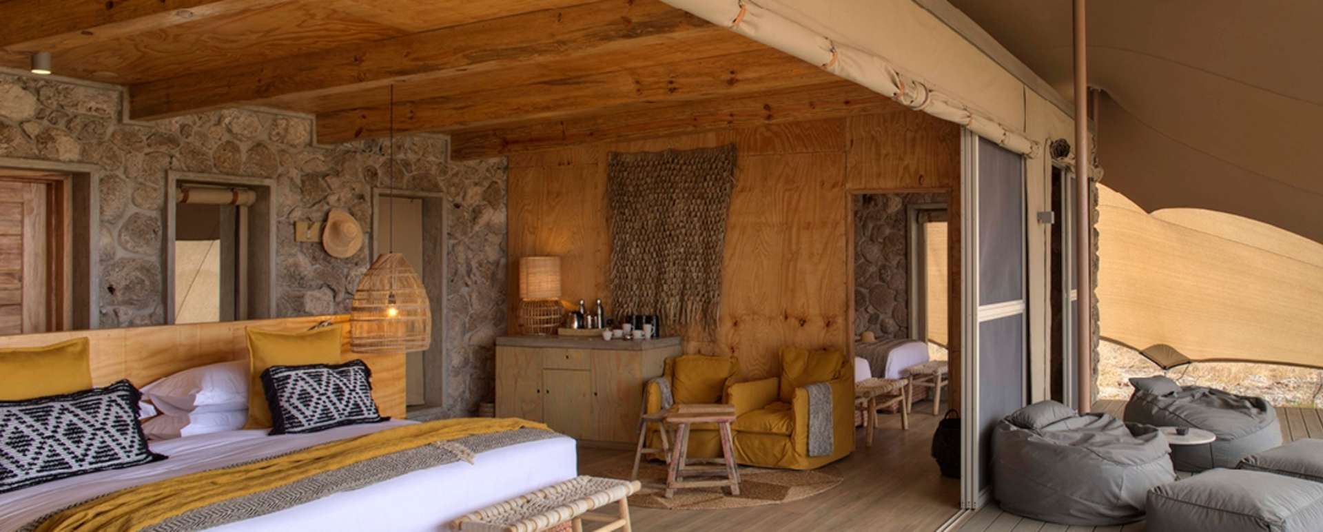 Bedrooms at Namiri Plains 