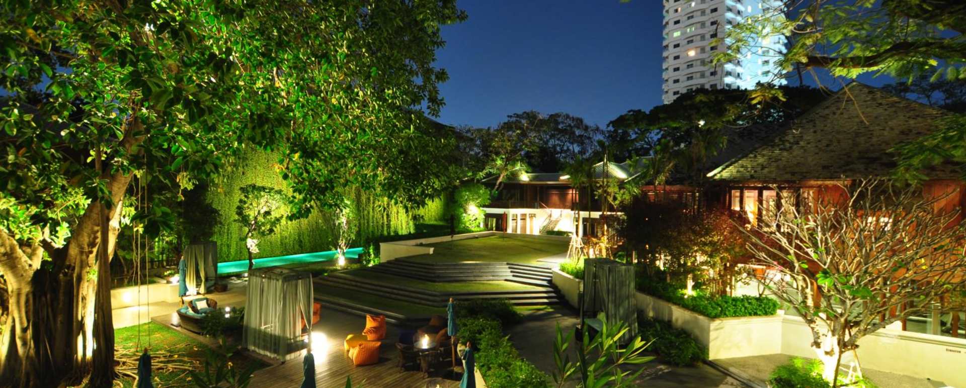 Grounds at Night - 137 Pillars House