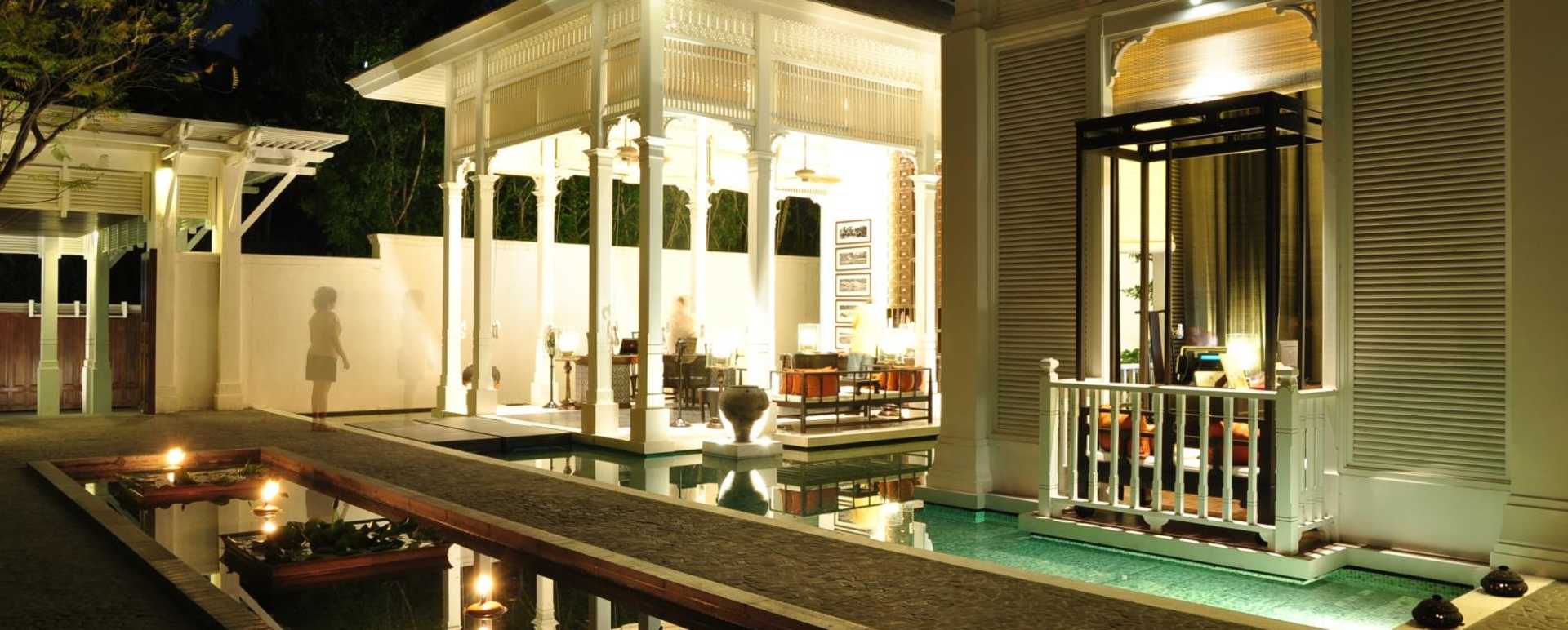 The Lobby at Night  - 137 Pillars House
