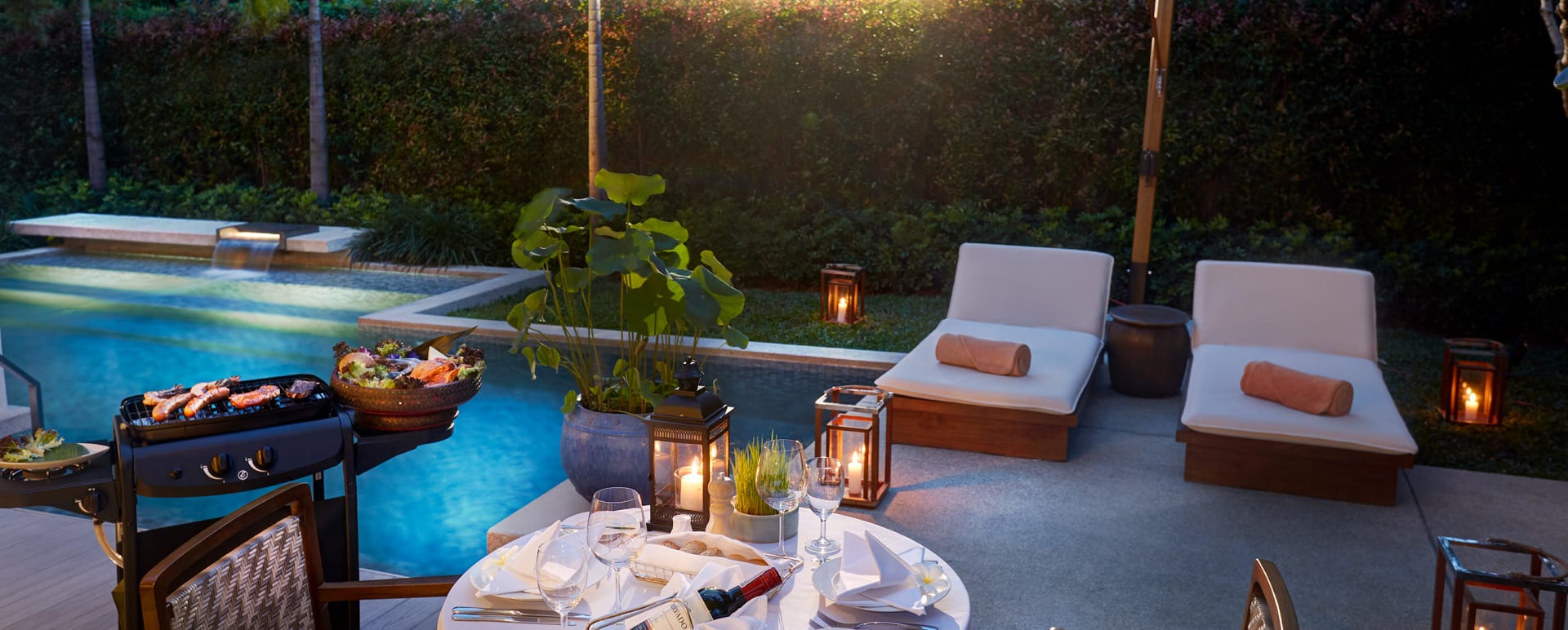 Villa in BBQ dinner 
