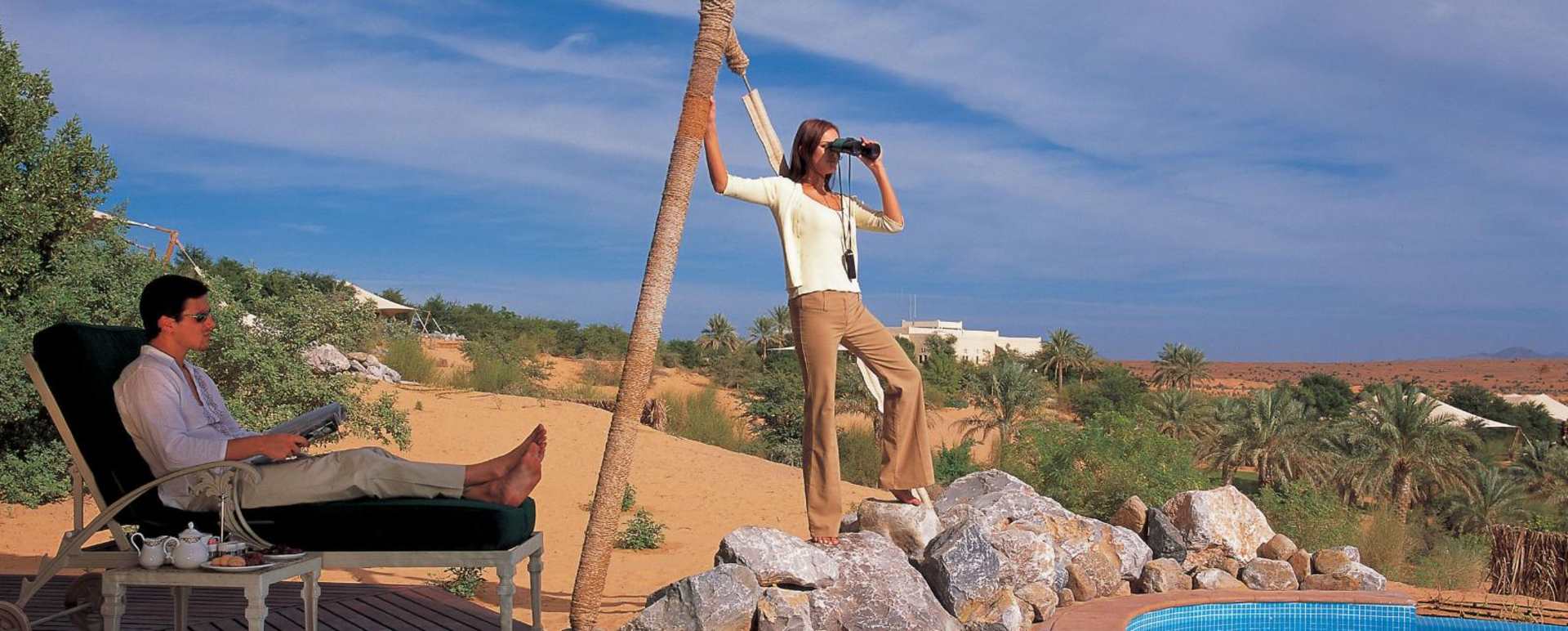 Relaxing by Bedouin Suite Pool - Al Maha Desert Resort and Spa