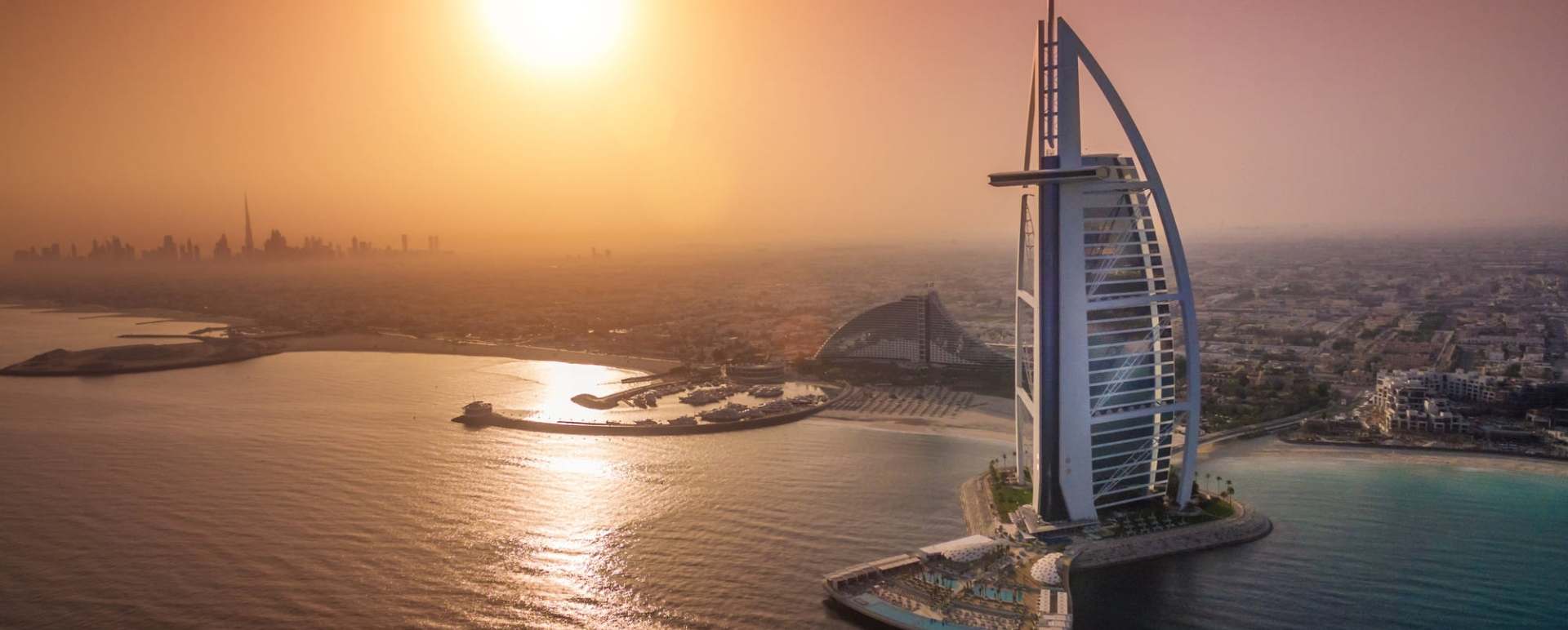 Aerial Sunset View 