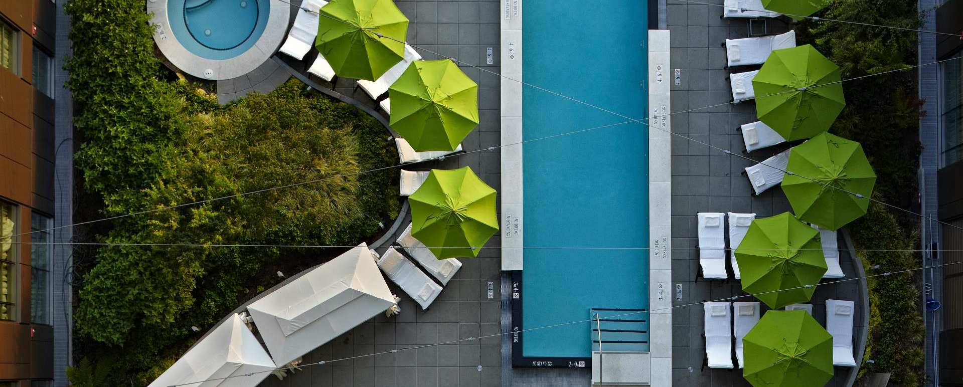 Pool Aerial Summer - Four Seasons Seattle