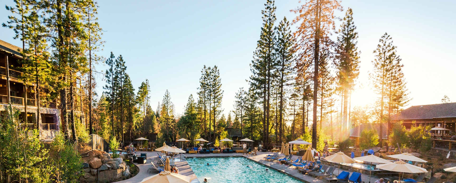 Rush Creek Pool Area at Sunset