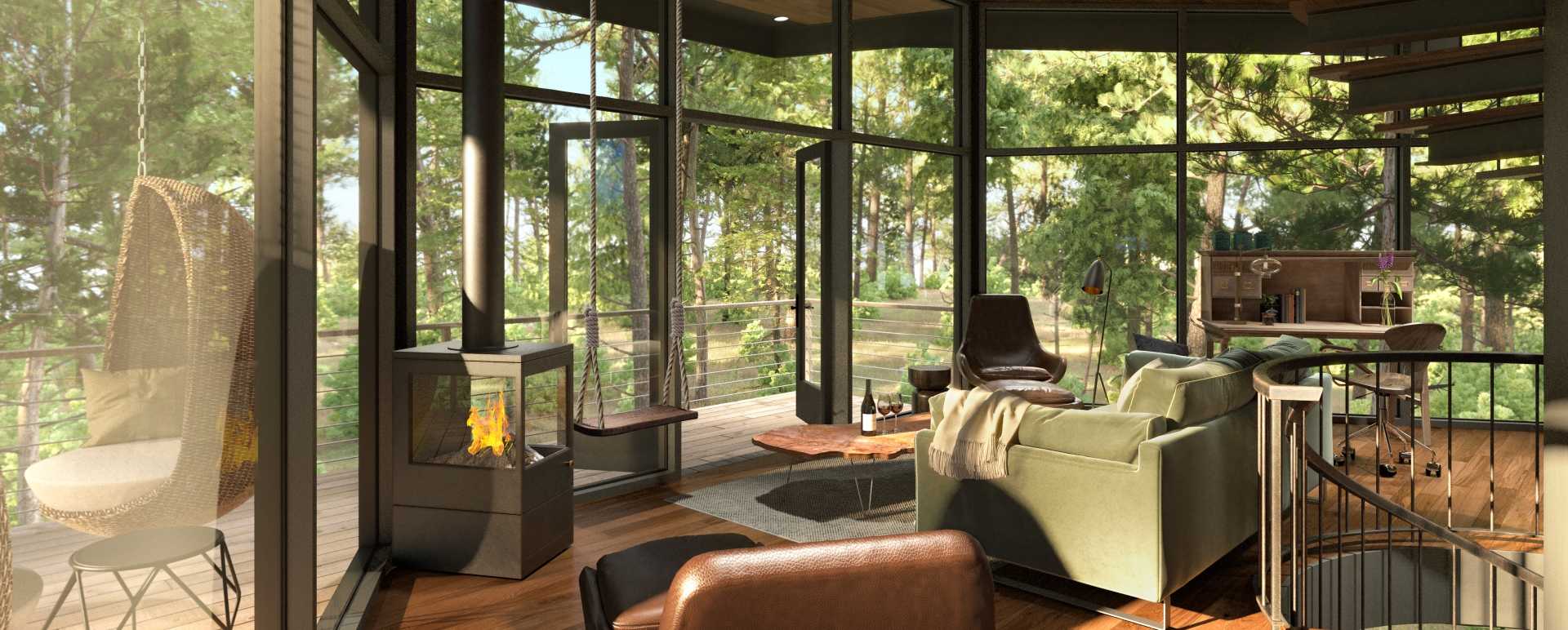 Treehouse Interior - The Green O 
