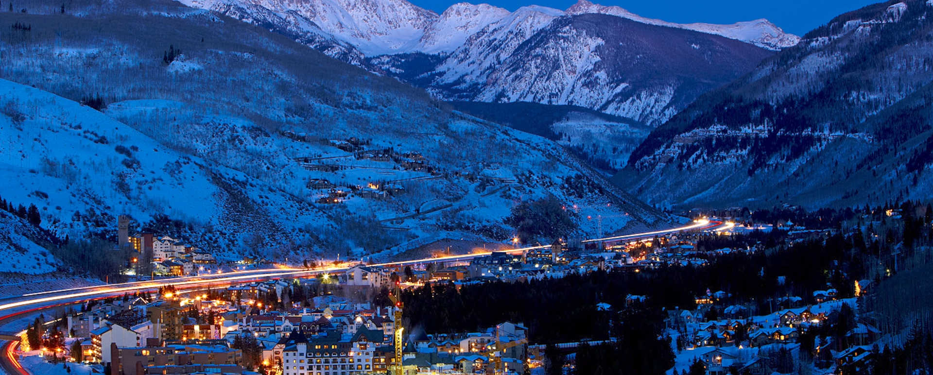Night view of Vail 