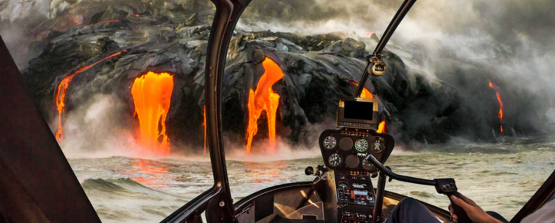 FullDay Waterfalls and Volcano by Land Air