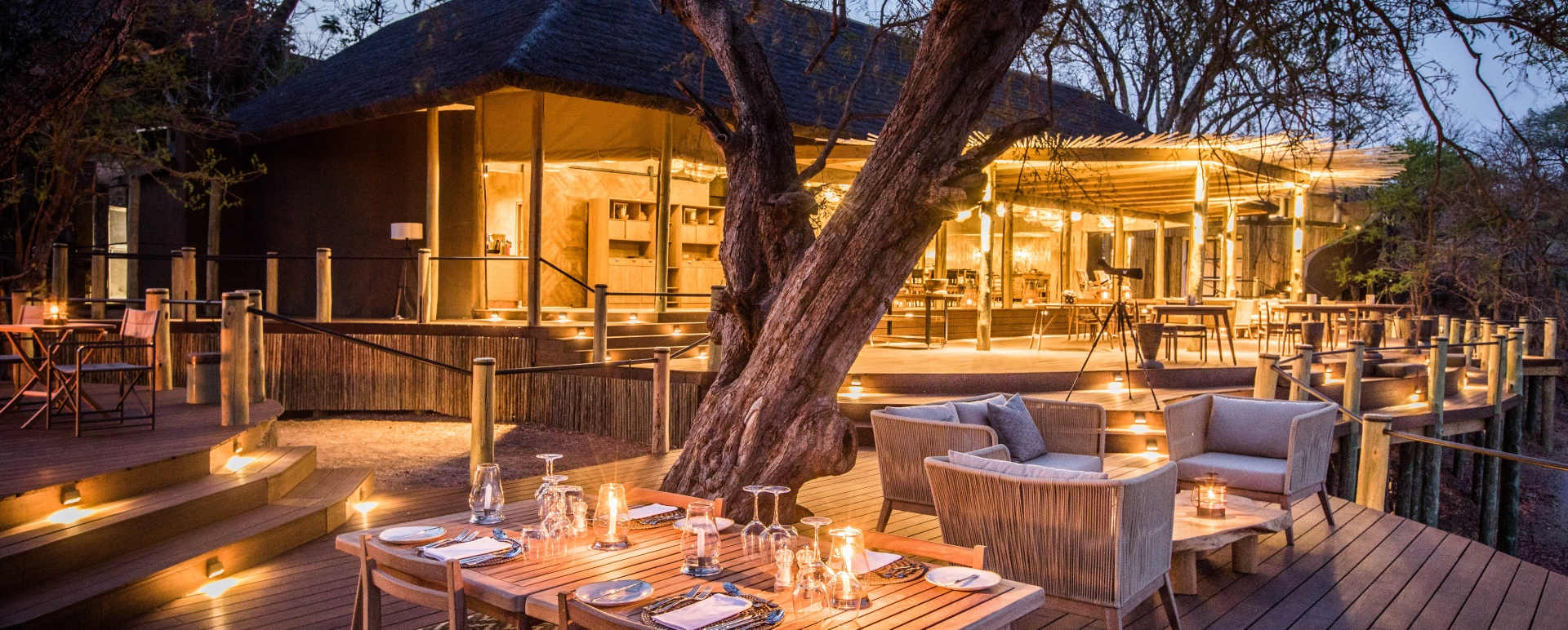 Dining at night 