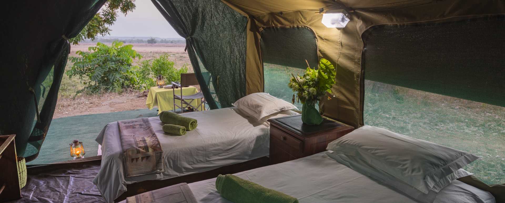 Tent interior 