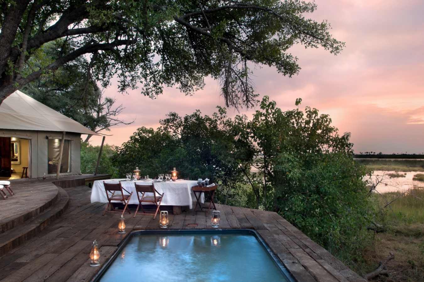 Sunset pool - Linyanti