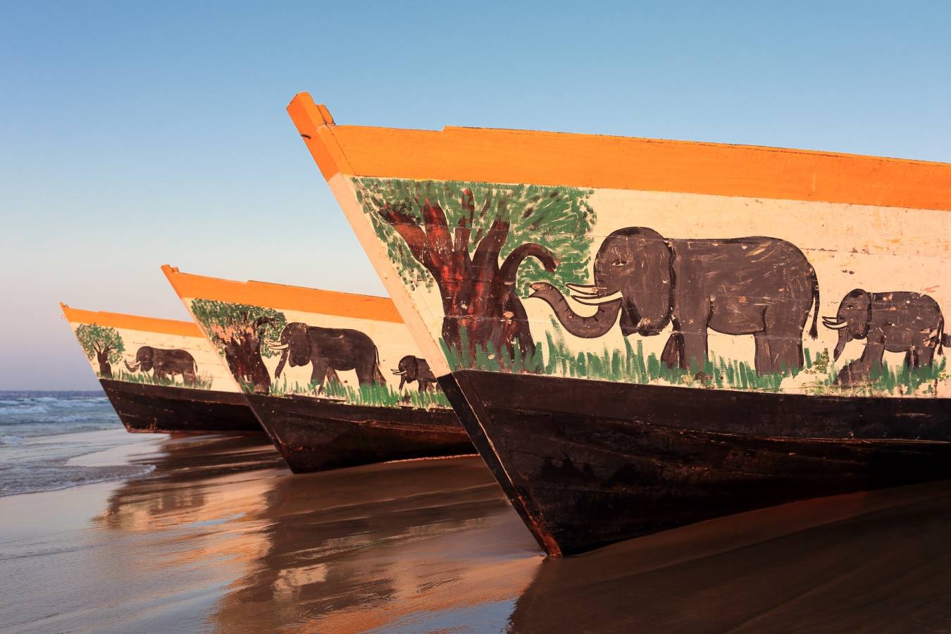 Painted boats - Lake Malawi