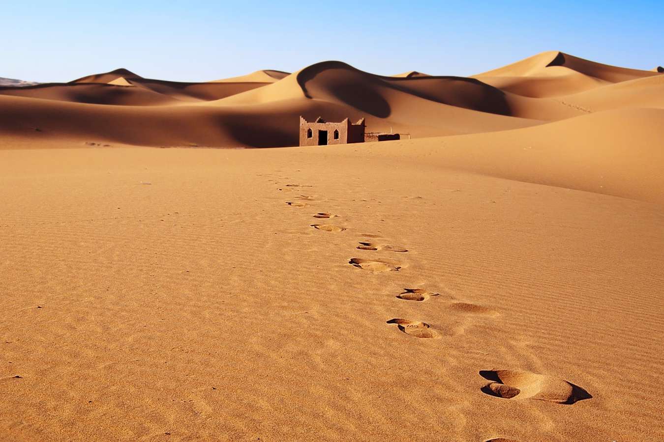 Ruins in dunes - Moroccan desert