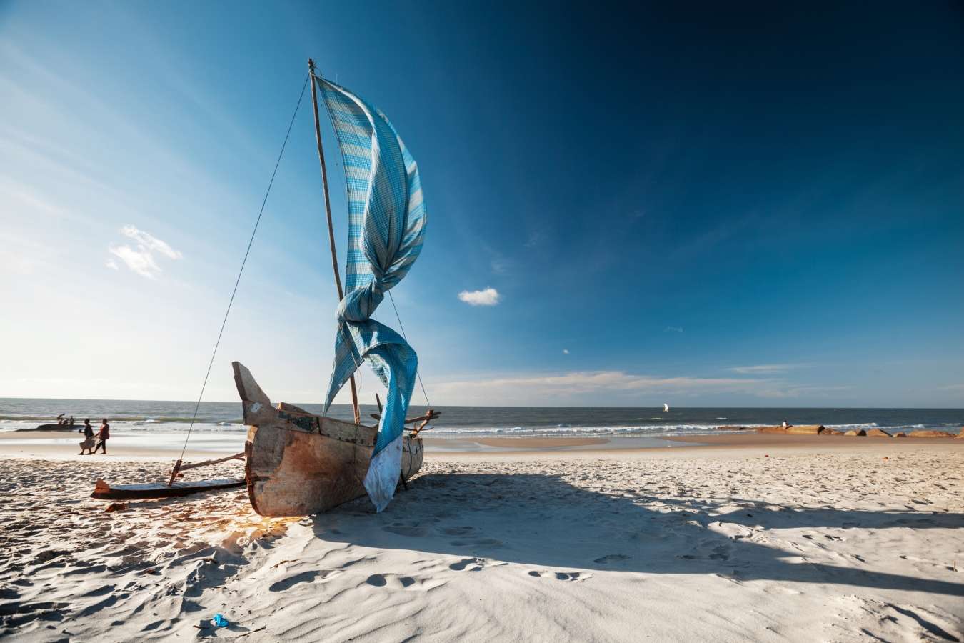 Dhow on beach - Mozambique