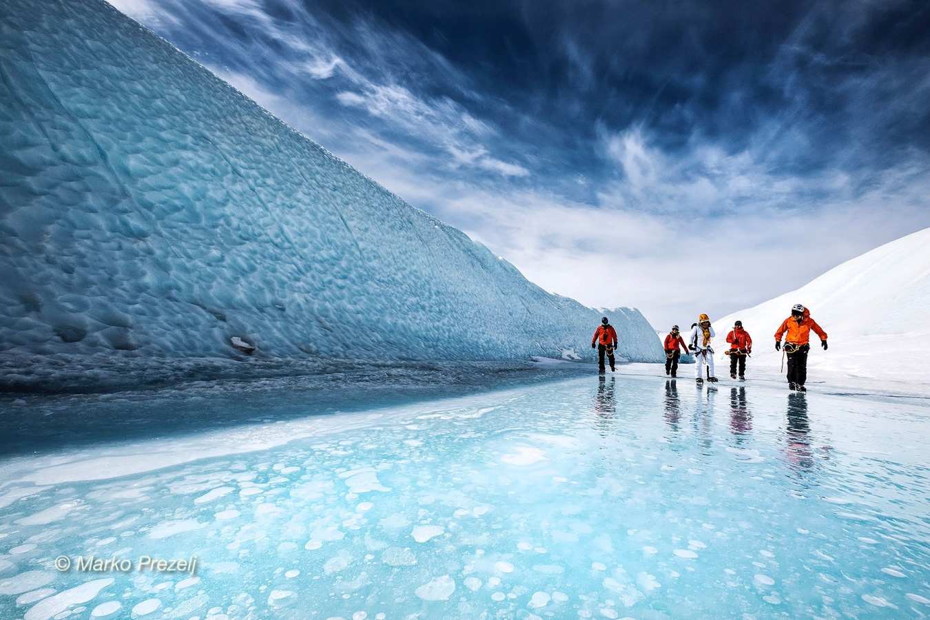 Walking on ice - White Desert Antarctica