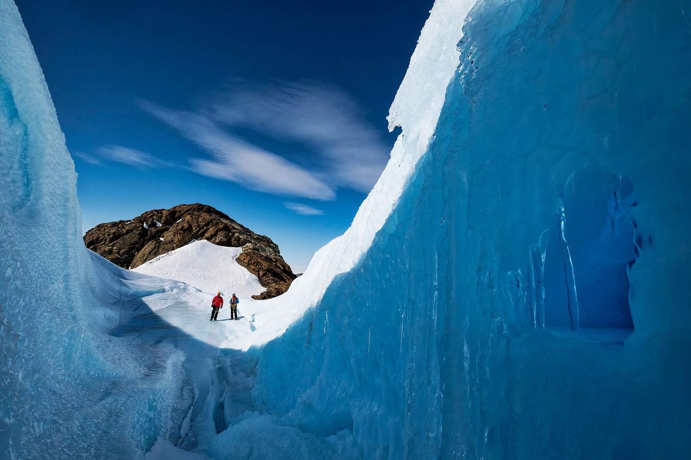 Contemplating the ice tunnels