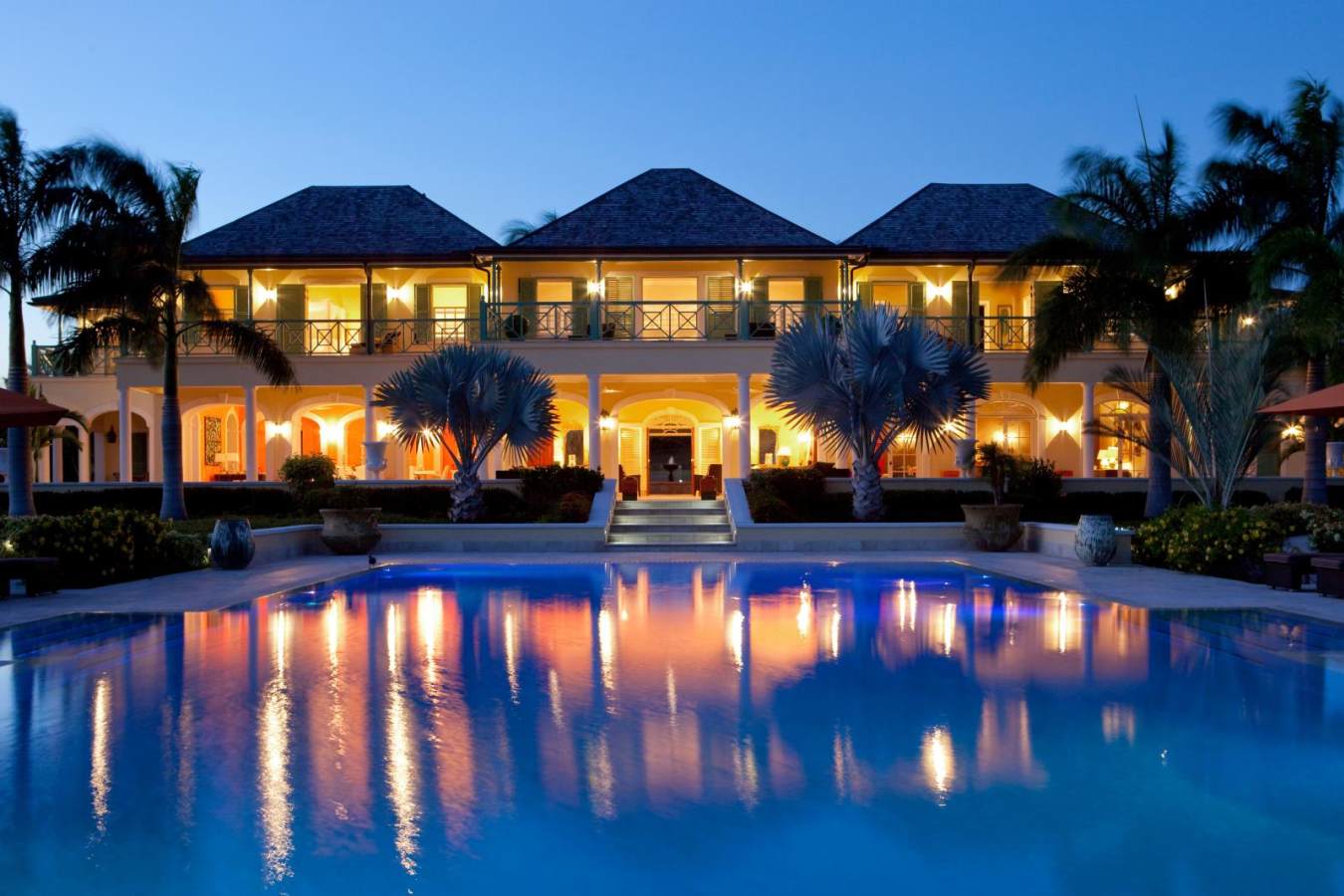 Pool at Dusk - Jumby Bay Island