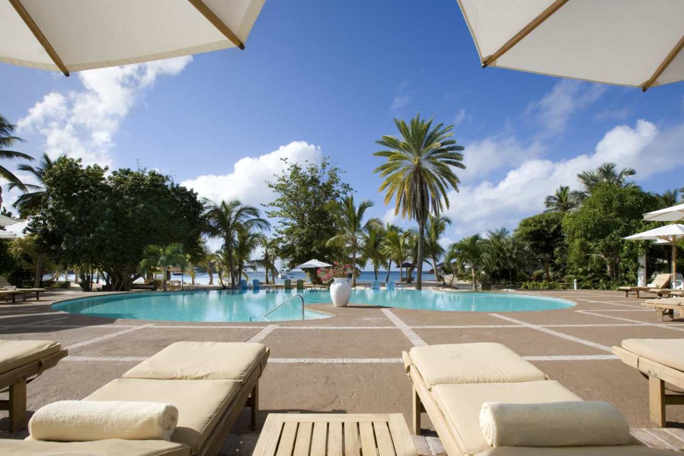 Pool area at The Inn at English Harbour