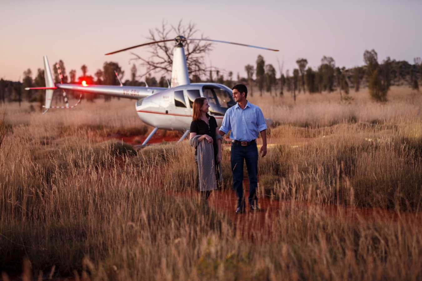 Helicopter over Uluru