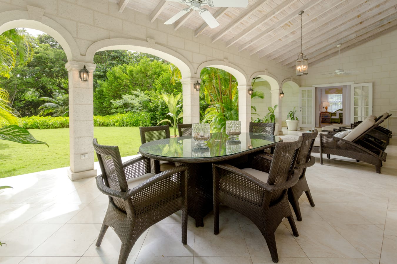 The Patio of Ixora Villa 