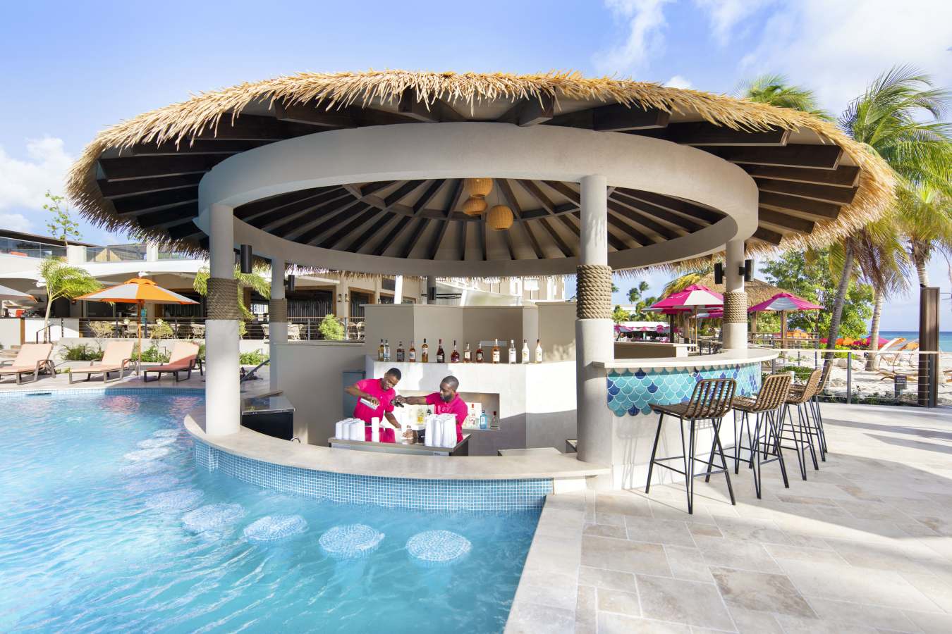 Adults-only swim-up bar