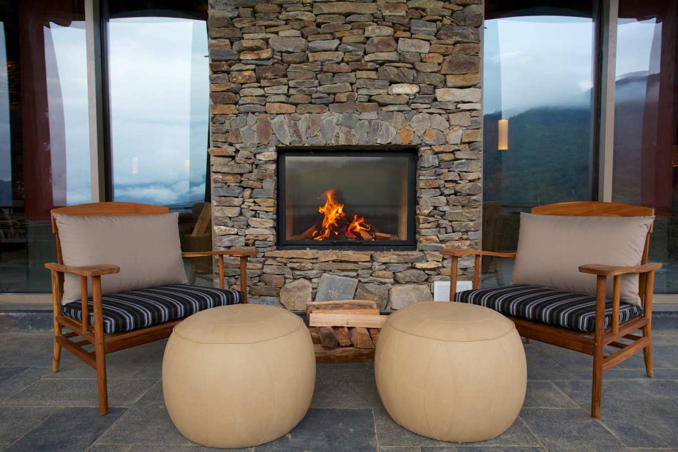 Fireplace - Gangtey Lodge