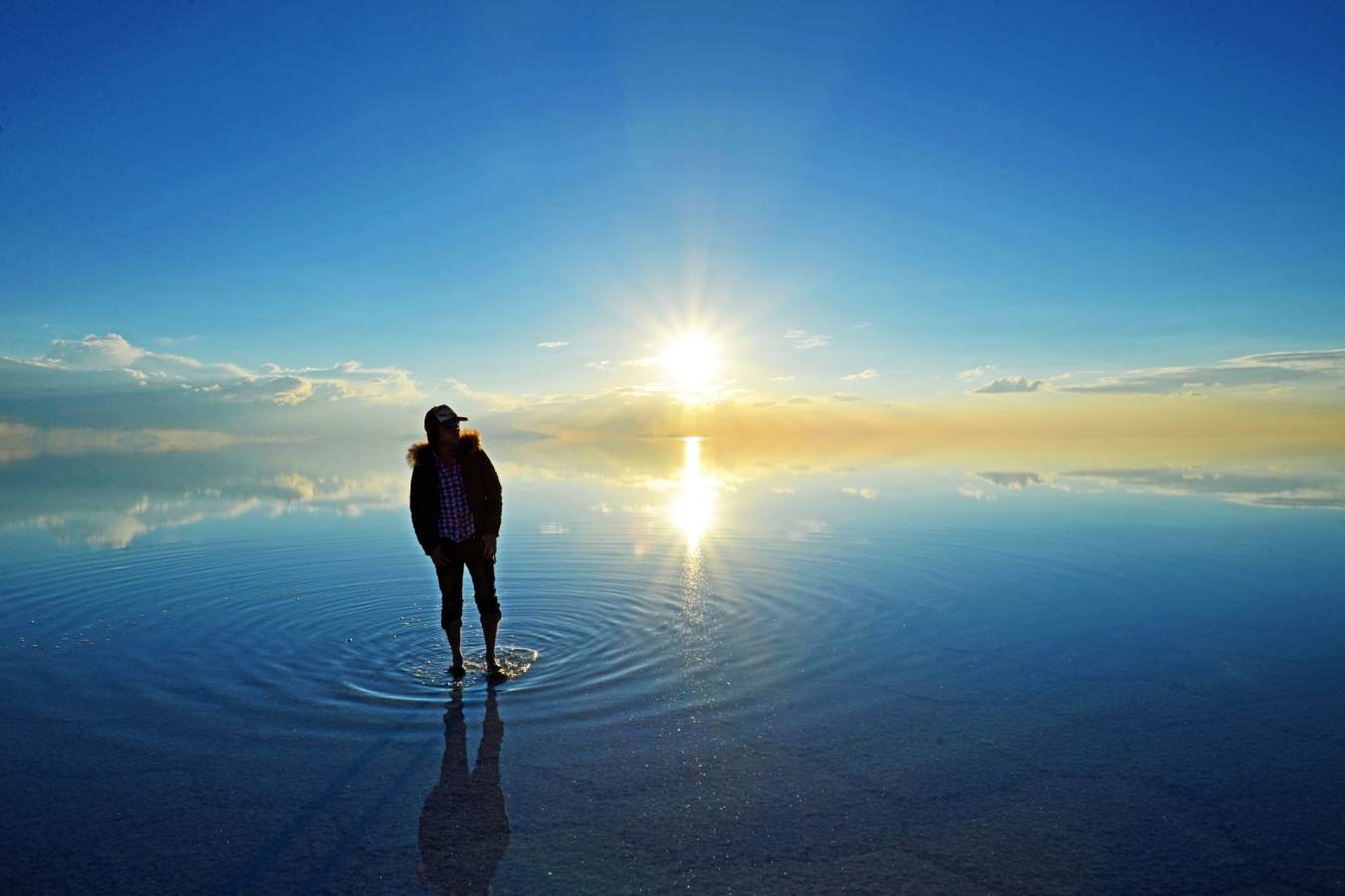 The Salt flats in rainy season - Airstream Uyuni