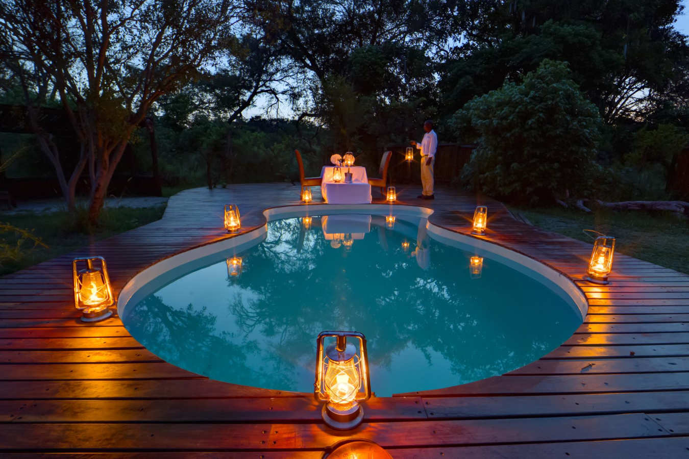 Pool at night - Kanana Camp