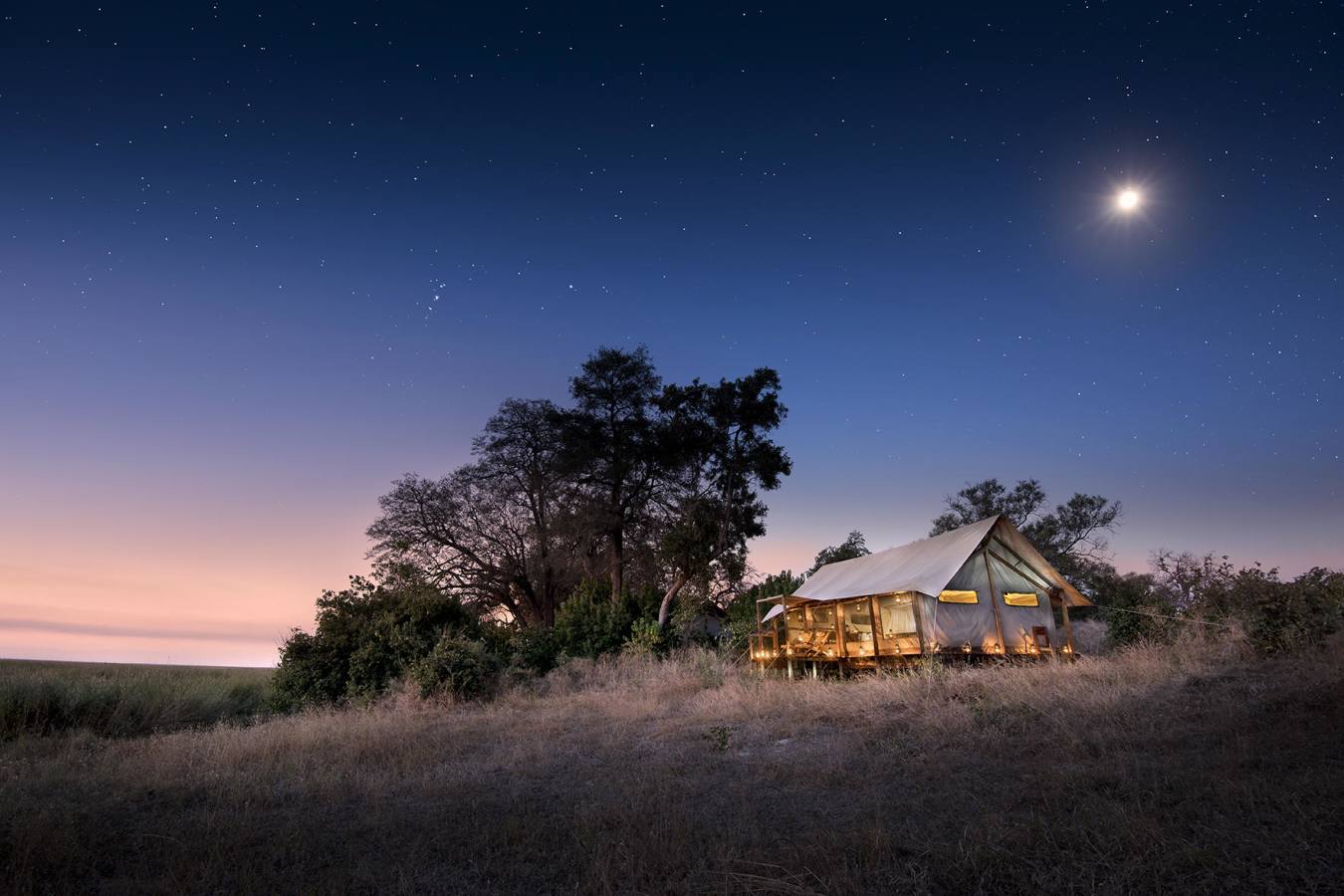 Tent at night