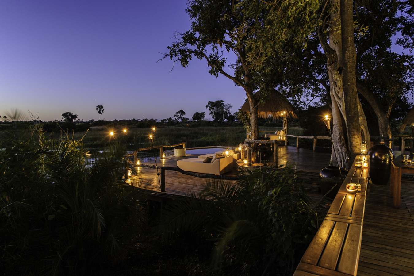 The main area at dusk - Little Mombo