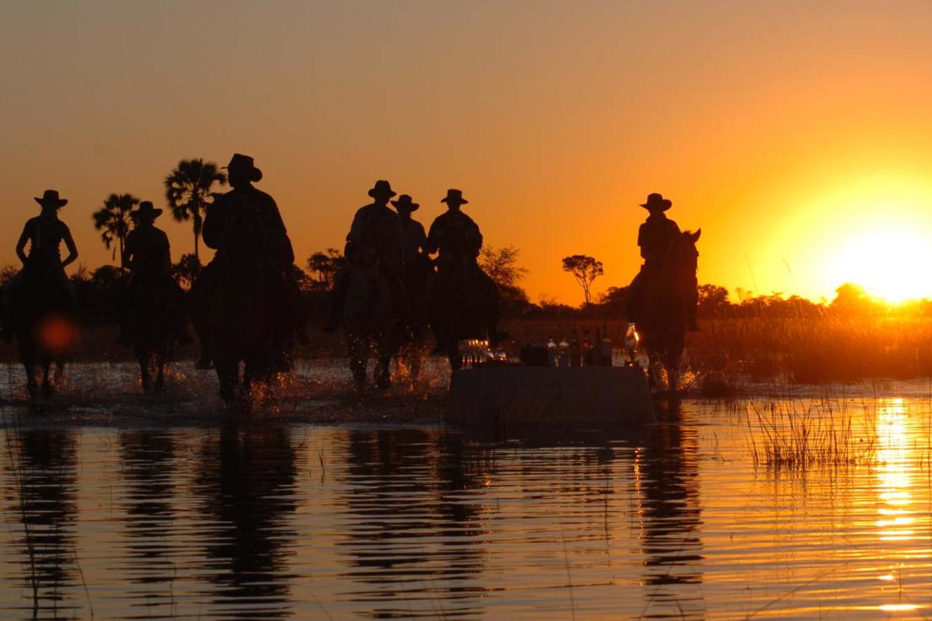 Riding at sunset - Macatoo Camp