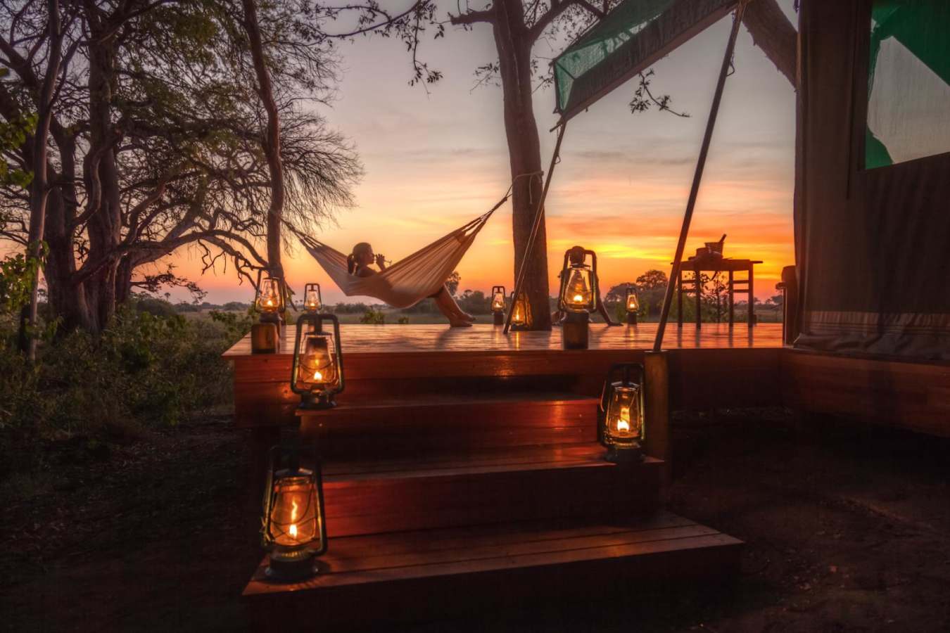 Sunset views from your deck - Macatoo Camp