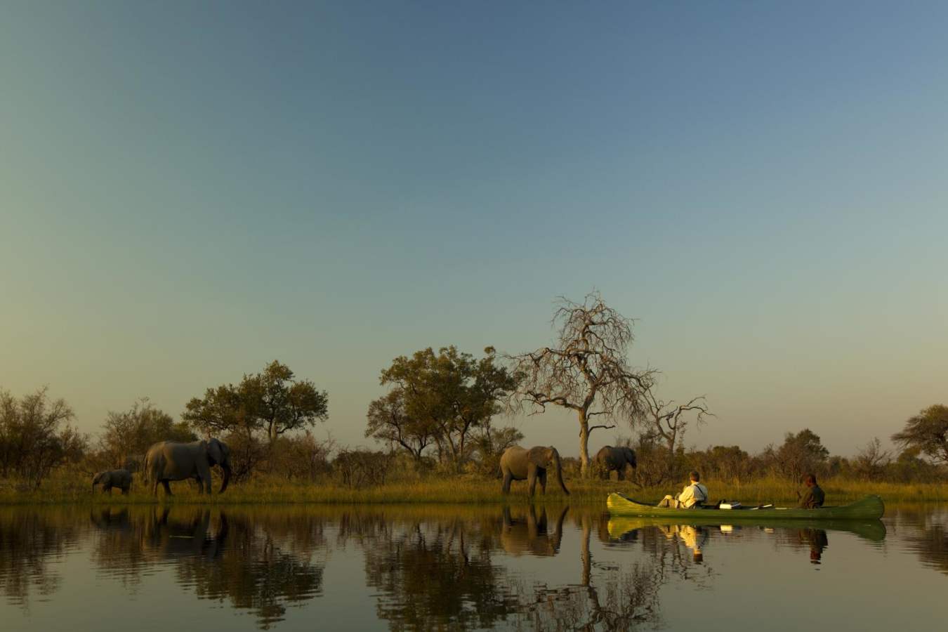 Canoeing on the Spilway - Selinda Explorers Camp