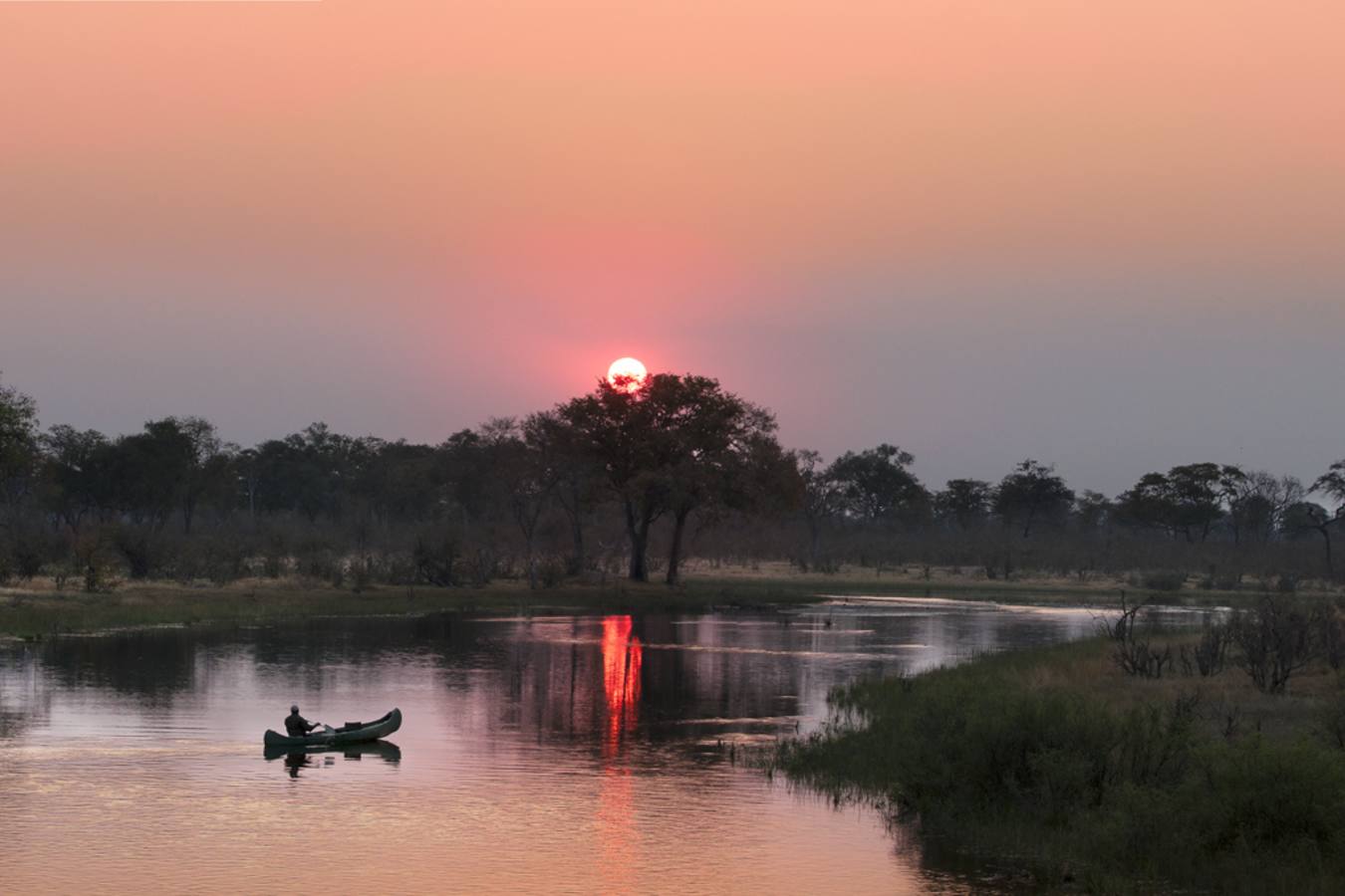 Evening paddle - Selinda Explorers Camp