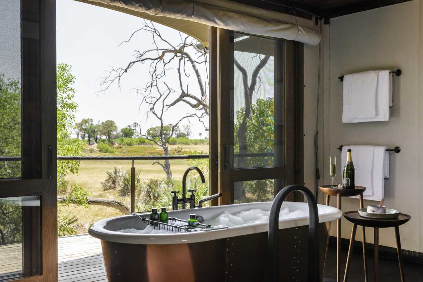 Suite Bathroom Views - Xigera Safari Lodge 