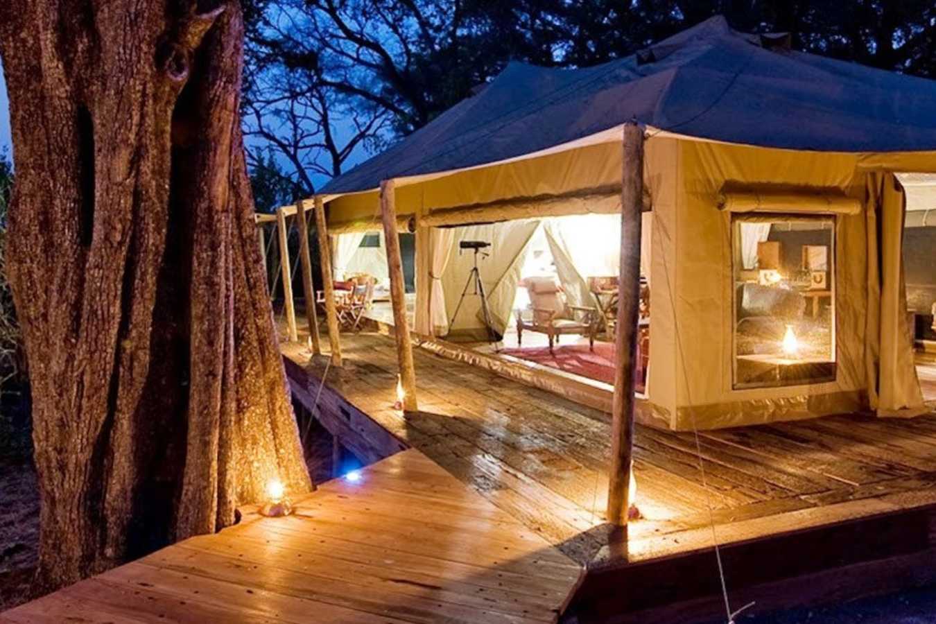 Tent at night - Zarafa Camp