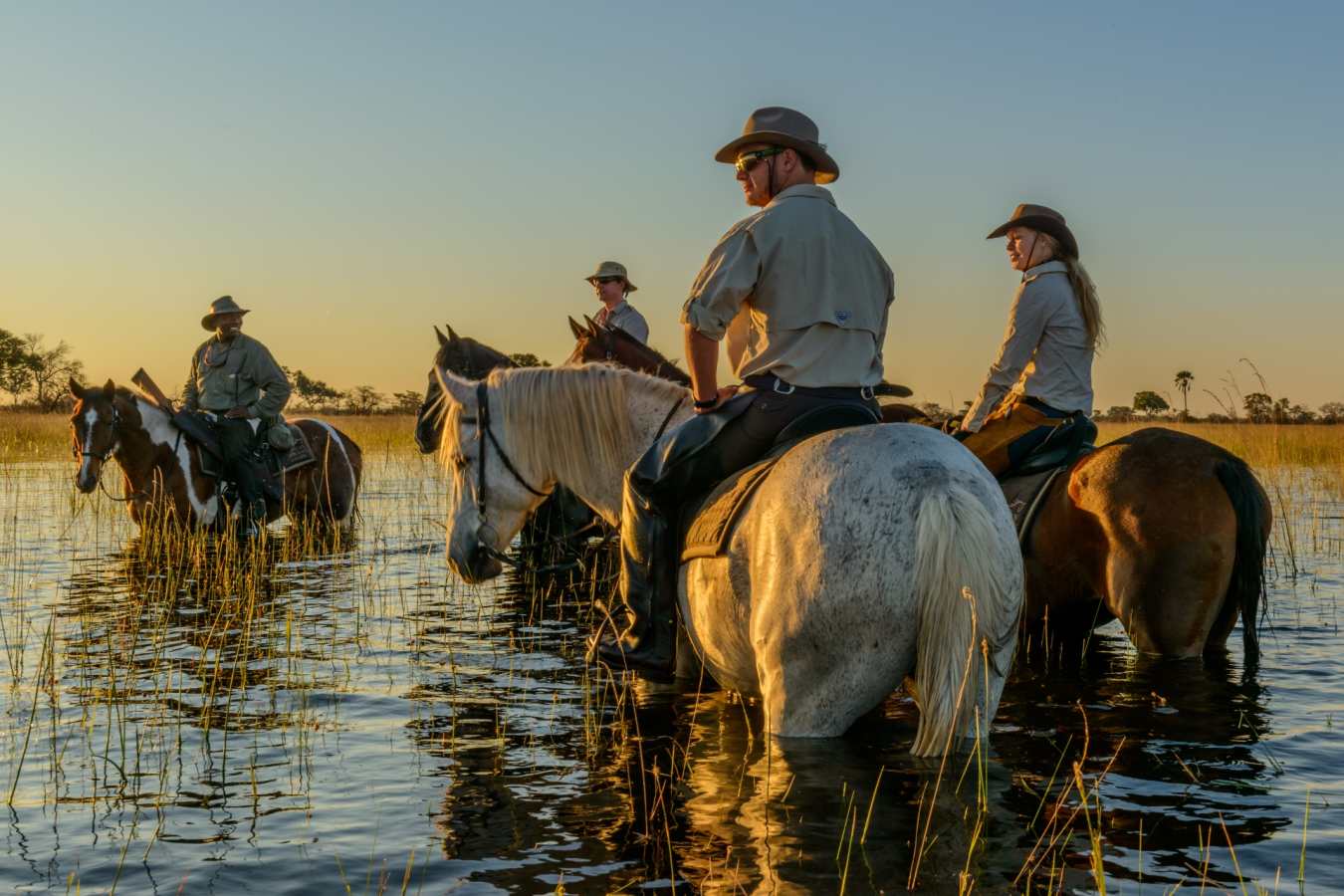 Sunset ride - Wild Botswana Riding Safari