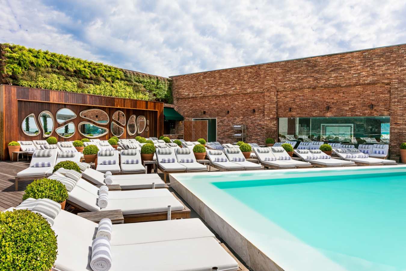 Rooftop pool and bar